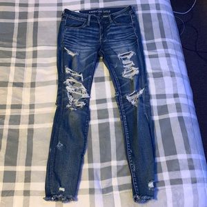 American Eagle Dark Wash Stretchy Jegging Size 8